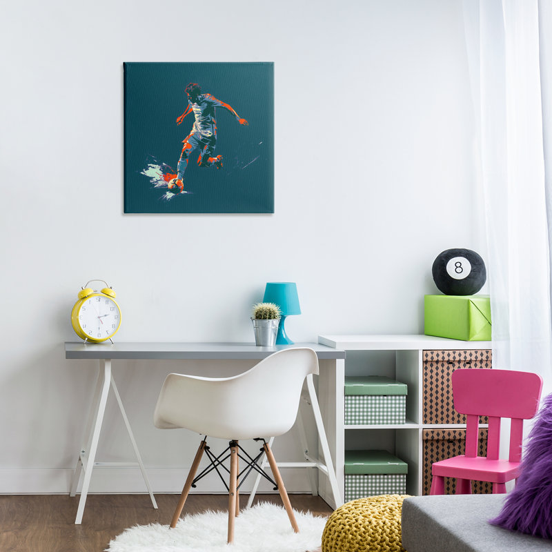 Art mural sur toile Winning Soccer, H 24 po x l 24 po