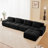 153" L-Shaped Modular Sectional Sofa-875790457