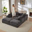 Canapé modulaire rembourré modulaire en chenille désossée à compression, sans assemblage-397175998-397175999