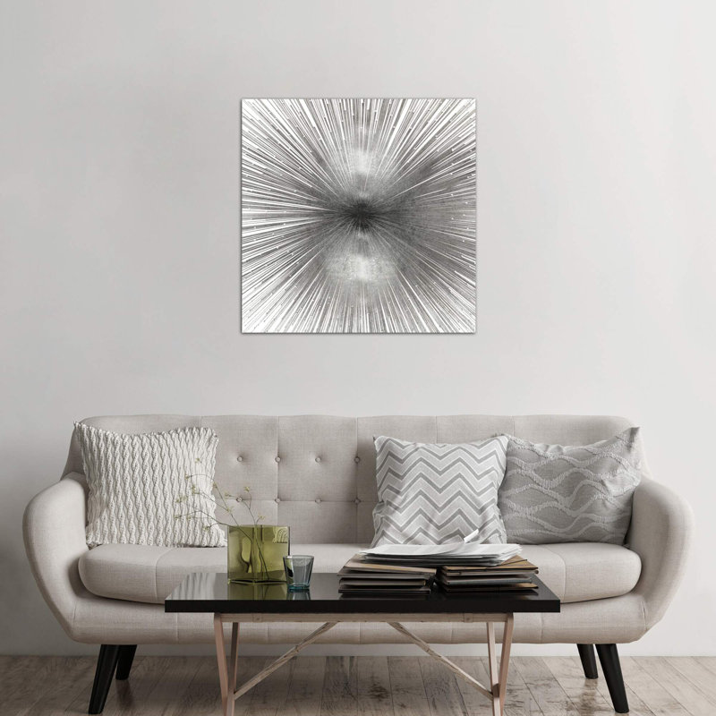 Radiant Silver by Abby Young - Print on Canvas, 45.72 cm H x 45.72 cm W x 1.91 cm D, Wrapped Canvas