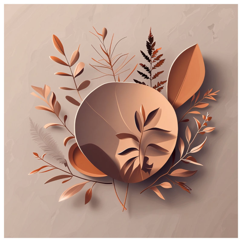 Coussin Leaves, coussins double face nature, 14 X 14 pouces
