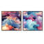Cordaryl - Ensemble de 2 collages carrés abstraits-101852259-101852258