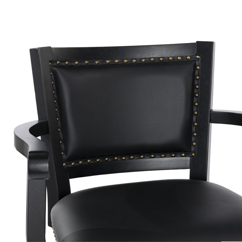 Tabouret de bar rotatif très haut Angelija, Noir