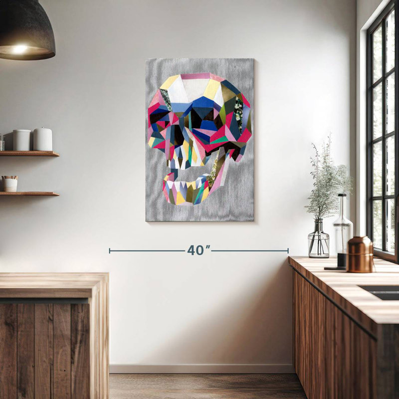 Kerner Skull Abstract, 36" H x 24" W