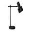 Lampe de table - 21 po de hauteur, port USB inclus, métal noir, abat-jour noir