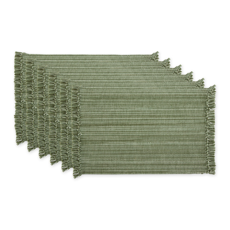 Ensemble de napperons en coton Wieland, Couleur unie, Bleu nautique