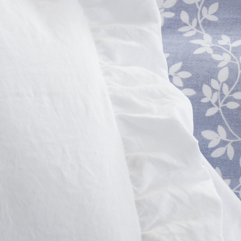 Soft Washed Frill Bedspread, White