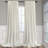 Natural Linen Back Strap Curtains 84" Length for Living Room 2 Panel Pocket Drape Curtains