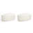 Caras Upholstered Beige Triangular Compression Ottoman No Assembly Required (Set of 2)-134373656