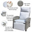 Fauteuil inclinable d'extérieur en osier avec dossier réglable et accoudoirs, chaises de conversation toutes saisons, pour balcon de cour pour piscine
