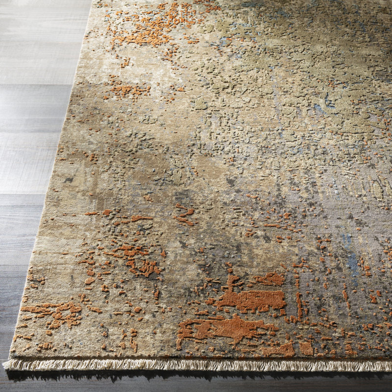 Colaba Wool Abstract Area Rug, Rectangle 6' x 9'