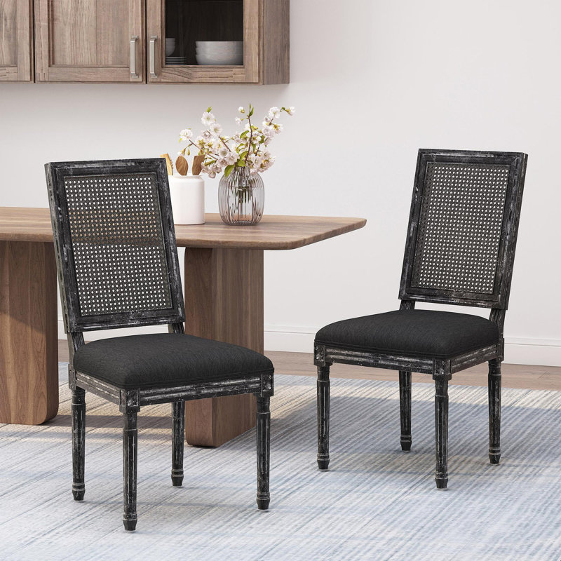 Chaise de salle à manger, Noir, Noir