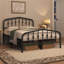 Metal Bed with Arched Headboard and Footboard-366297936-366383311