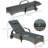 Adjustable Backrest Rattan Pool Lounge Chair With Wheels, Cushion & Headrest For Ultimate Outdoor Comfort-1403001174