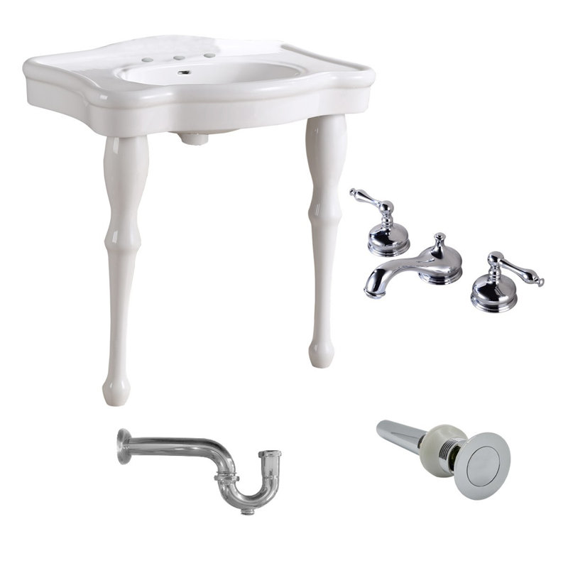The Renovators Supply Inc. 19'' White Ceramic Oval Bathroom Sink with Overflow