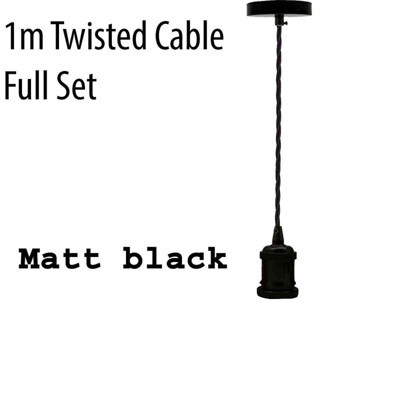 3 - Light Single Pendant, Black
