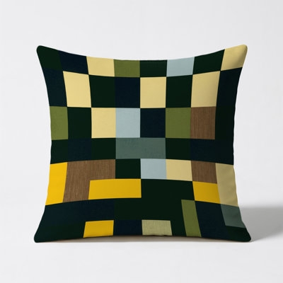 Tiled Greenery Indoor And Outdoor Throw Pillow