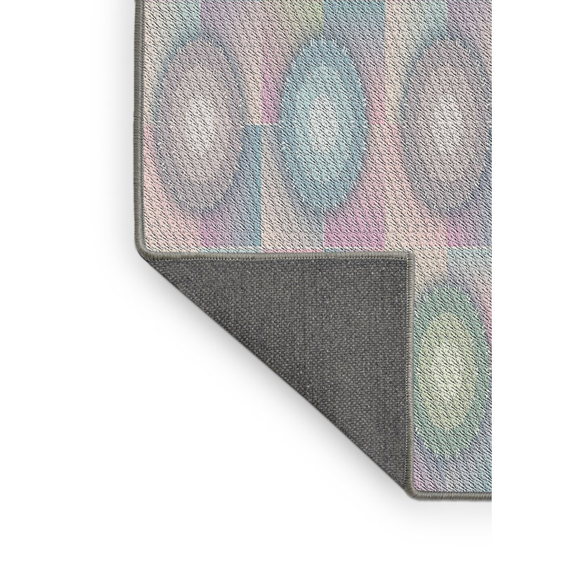 Rose à pois Tapis décoratif, Rectangle 3 pi x 5 pi