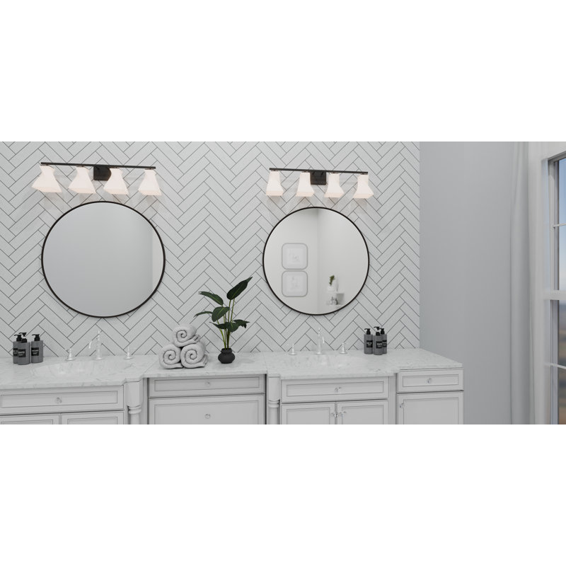 Wier 4-Light Matte Black Bath Light