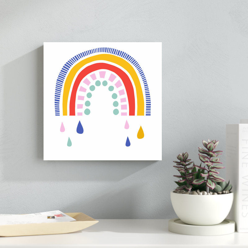 Motif arc-en-ciel I, H 12 po x l 12 po