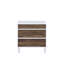 White & Weathered Oak Finish Accent Table