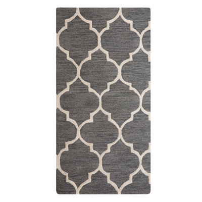 Yalova Geometric Wool Hand Woven Area Rug