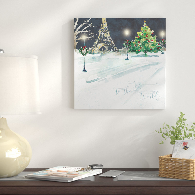 " Paris Joy ", 16" H x 16" W x 1.5" D, Wrapped Canvas