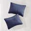 Ensemble de couvre-lit réversible 3 pièces bleu marine double / grand-117515417-117515424