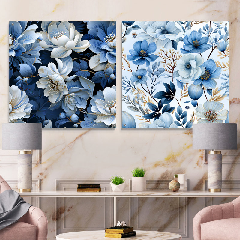 Fresnes - Ensemble de 2 art mural en verre acrylique, H 36 po x l 73 po