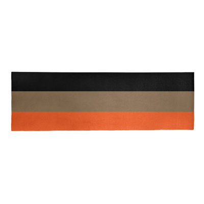 Tapis orange rayé/doré/noir San Francisco
