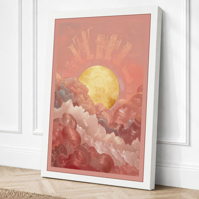 Sunrise Over Clouds Minimalist - Wrapped Canvas