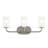 Mack Three-Light Brushed Nickel Vanity Light with Layered Glass Shades-127379894