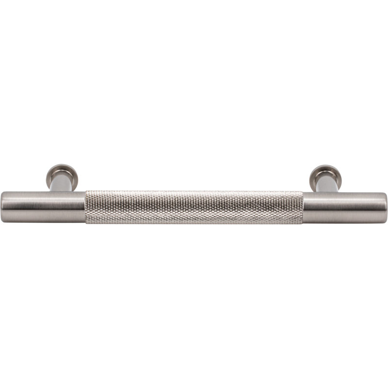 Beliza Knurled Bar Pull, Brushed Satin Nickel, 3 3/4"