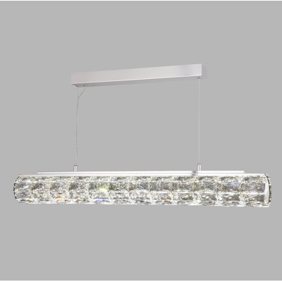 Braeden 1 - Light Chrome LED Crystal Pendant