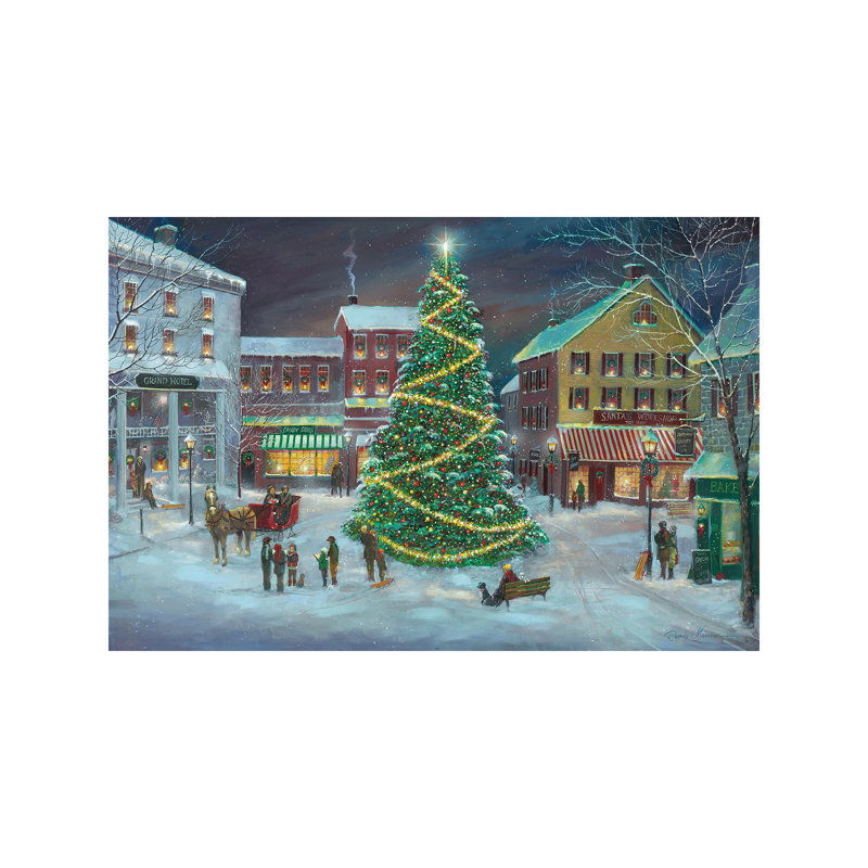 Village Square by Ruane Manning - Wrapped Canvas Painting, 152.5 cm H x 101.5 cm W