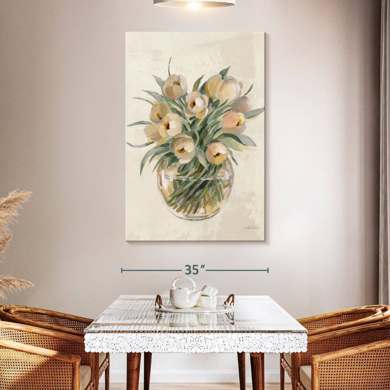 Bouquet de fleurs Harnek Blush - blanc, H 51 po x l 34 po