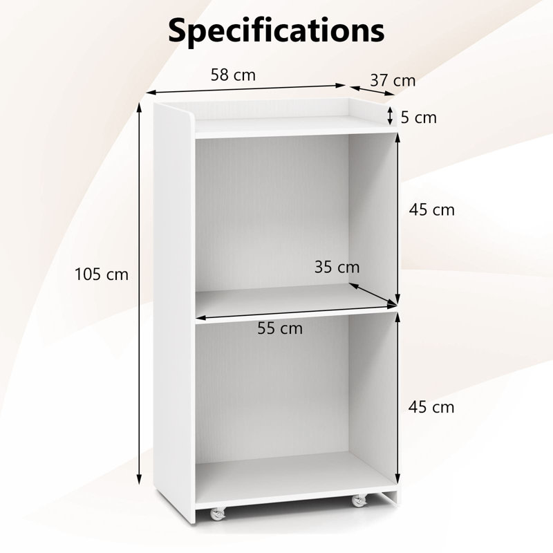 105cm Wood Full Podium with Wheels