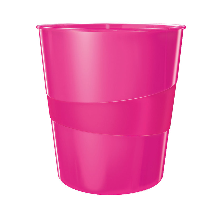 15 Litre Waste Basket, Pink