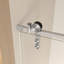 Porte de douche coulissante sans cadre de l 44 à 48 po x H 76 po, verre trempé transparent nickel brossé 5/16 po (8 mm)