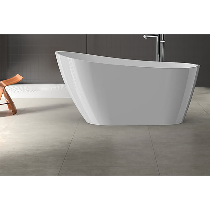 59" x 31" Freestanding Soaking Acrylic Bathtub
