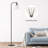 Demerrick 66.1" Arched Floor Lamp with Two LED Bulbs Included and Glass Shade-1618583568