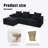 Convertible Modular Sectional Sofa Set Popular Microfiber Fabric Compression Sofa-344693763