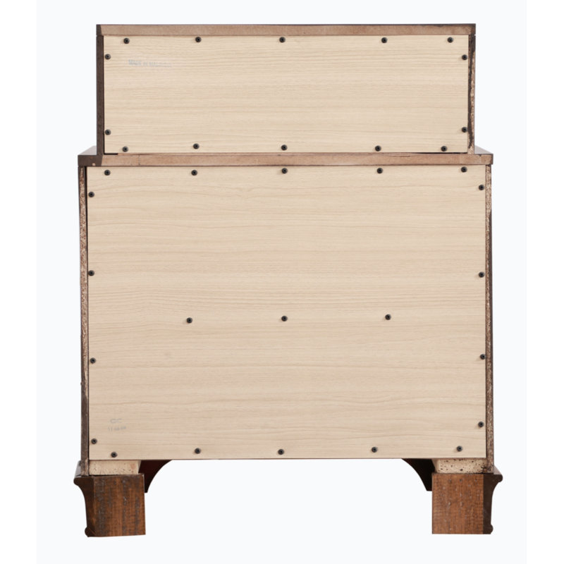 LaVita 3-Drawer Solid Oak Nightstand with Bronze Hardware