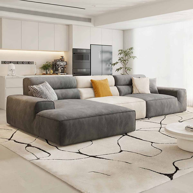 Canapé modulaire 3 pièces rembourré, Orienté à gauche (vu de face), H 29,53 po x l 118,11 po x P 62,99 po