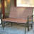 Sutapa Patio Glider Bench - Outdoor Rocking Loveseat with Sturdy Frame and Brown PVC-coated polyester Seats