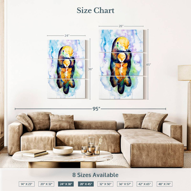 Brampt Dream On Otters, 38" H x 24" W