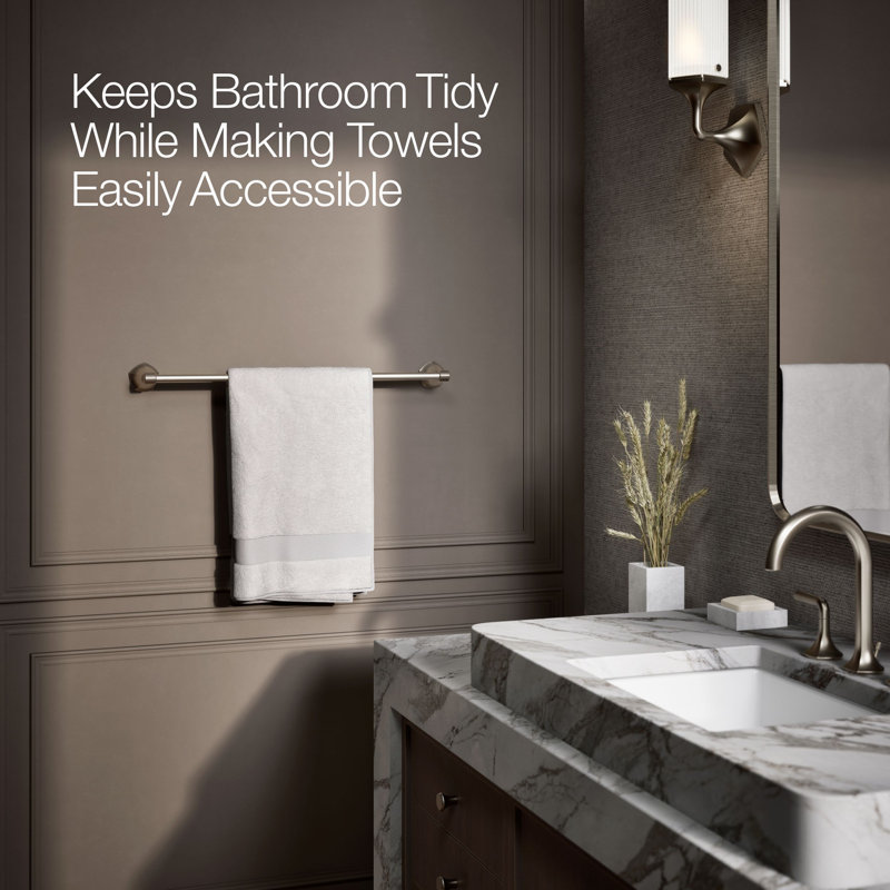 Occasion Towel Bar, Vibrant Brushed Nickel, 2.31" H x 24" W x 3.5" D