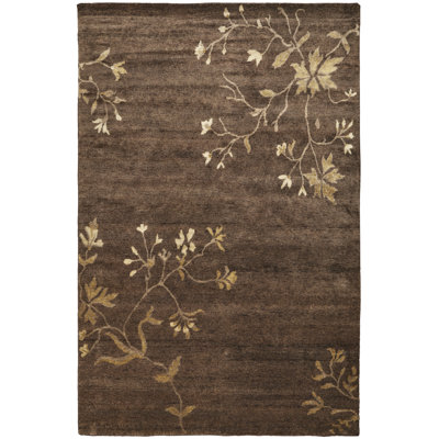Zailynn Wool Floral Indoor Rug