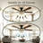 52 Inch Modern Crystal Ceiling Fan with Lights, Remote Controlled, Easy Installation, Safety Cable, 3 Color Temp & Memory Function-957937054-957937055