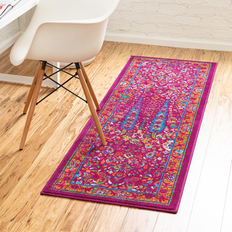 Floral Indoor Rug, Runner 2' x 6'